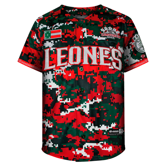 Jersey Leones Pixel Bandera Caballero 2023