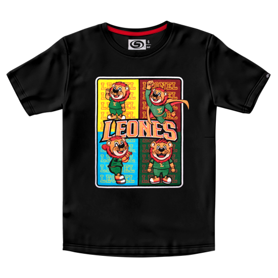 Playera Leones Leonel Negro Infantil