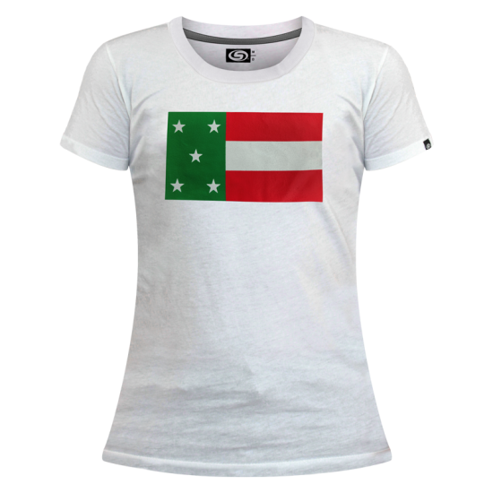 Playera Leones Bandera JP11 Blanco Dama