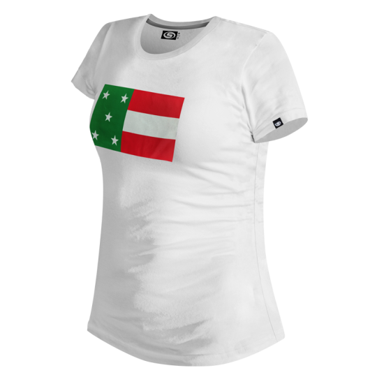 Playera Leones Bandera JP11 Blanco Dama