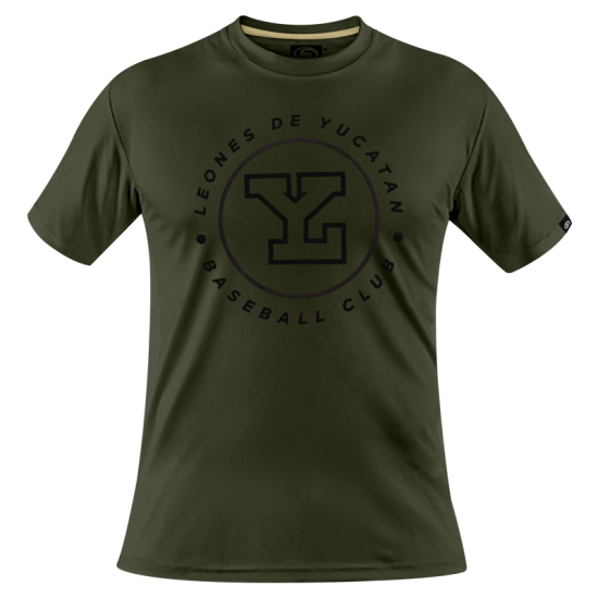 Playera Leones Escudo Verde Caballero