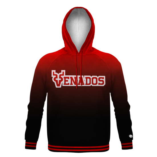 Hoodie Venados Rojo/Ngo Degradado Caballero