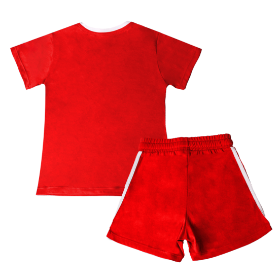 Conjunto Venados Retro Rojo Infantil