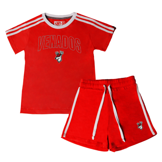 Conjunto Venados Retro Rojo Infantil