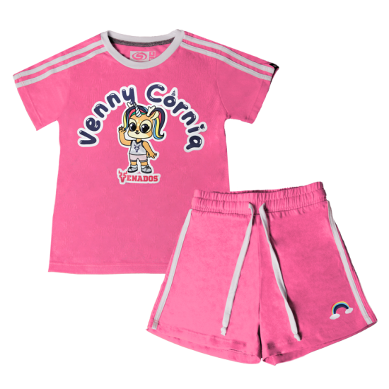 Conjunto Vennycornia Rosa Infantil