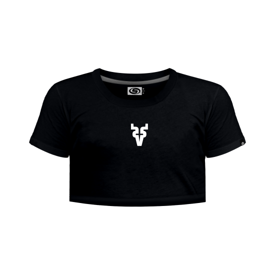 Playera Venados Crop Top Negra Dama