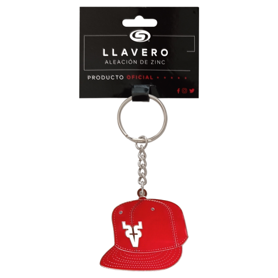 Llavero Venados Metal Gorra Roja V