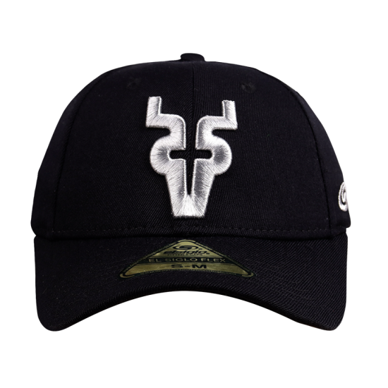 Gorra Venados Flex Premium Negra V Plata