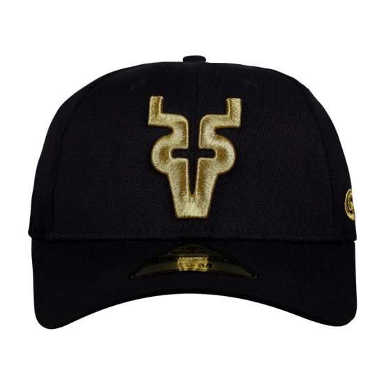 Gorra Venados Flex Premium Negra V Dorado