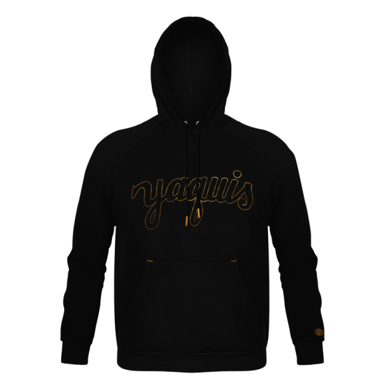 Hoodie Yaquis Negro Infantil 22-23