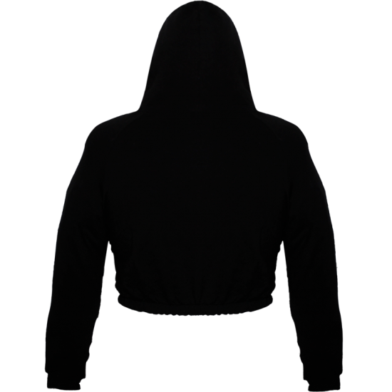 Hoodie Yaquis Crop Top Negro/Dorado Dama