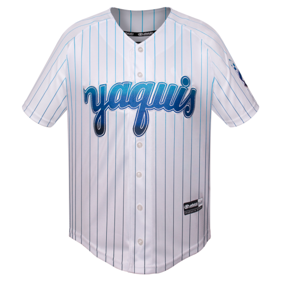 Jersey Yaquis Blanco Rayado Infantil 23-24