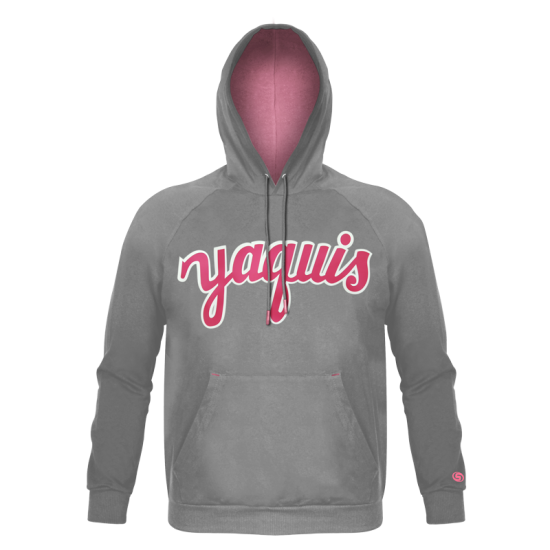 Hoodie Yaquis Gris/Rosa Infantil 22-23