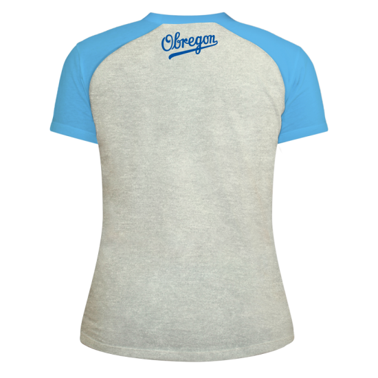 Playera Yaquis Ranglan Avena/Azul Dama