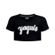 Playera Yaquis Crop Top Negro Dama