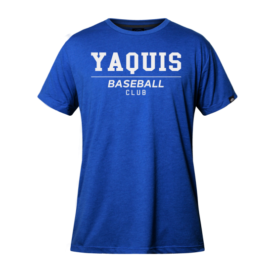 Playera Yaquis Baseball Azul Jaspe Caballero